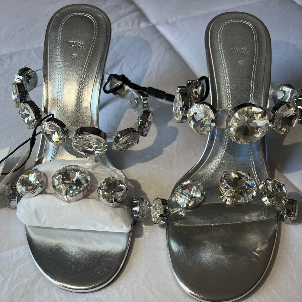 Stunning Silver Zara Shoes - BRAND NEW